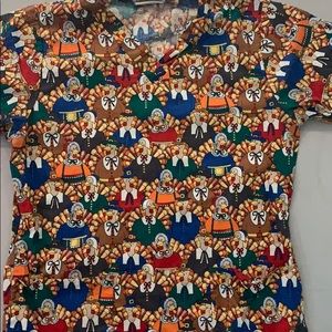 Thanksgiving Life Scrub Top